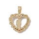 Brass Micro Pave Colorful Cubic Zirconia Pendants(KK-G439-19G)-2