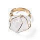 Adjustable Natural Quartz Crystal Finger Rings(RJEW-T019-02J-KC)-2