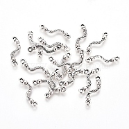 Tibetan Style Bar Links/Connectors, Lead Free and Cadmium Free, Antique Silver, 22.5x6x3mm, Hole: 1.5mm, about 1388pcs/817g(TIBEP-EA8137YKG-AS-LF)