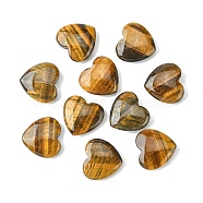 Natural Tiger Eye Heart Palm Stone, Pocket Stone for Energy Balancing Meditation, 20x20x6.5mm(G-YW0001-53)