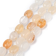 Natural Topaz Jade Beads Strands, Oval, 8x6x3.5~4mm, Hole: 1mm, about 45~52pcs/strand, 15.16~15.74 inch(38.5~40cm)(G-Z006-A13)