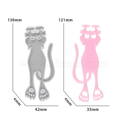 Cartoon Animal Bookmark Silicone Mold, Epoxy Resin Craft Making, White, Lion, 131x48x4.2mm(SIMO-S001-03A)