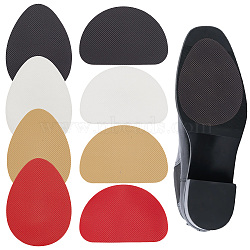 8Pcs Shoe Sole Repair, Silicone Sole Replacement, Self-adhesive Anti-Slip Shoe Bottom Pads, Teardrop & Arch, Mixed Color, 60.5~90x65~90x1mm, 1pc/color(AJEW-SP0002-47A)