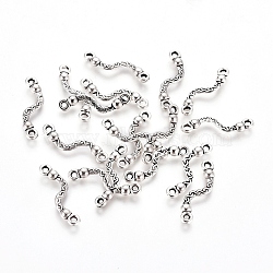 Tibetan Style Bar Links/Connectors, Lead Free and Cadmium Free, Antique Silver, 22.5x6x3mm, Hole: 1.5mm, about 1388pcs/817g(TIBEP-EA8137YKG-AS-LF)