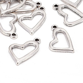 Tibetan Style Alloy Pendants, Lead Free, Nickel Free and Cadmium Free, Heart, Antique Silver, 20x11x2mm, Hole: 2mm, about 783pcs/589g