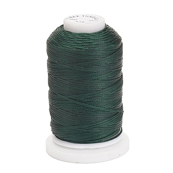 Waxed Polyester Cord, Flat, Dark Green, 1mm, about 76.55 yards(70m)/roll
