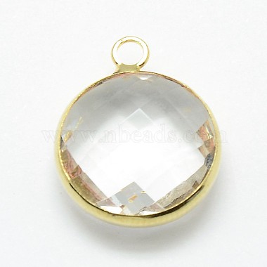 Golden Tone Brass Glass Pendants(X-GLAA-J018A-G)-3