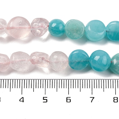 Natural Amazonite & Rose Quartz Beads Strands(G-L610-B01-01)-5