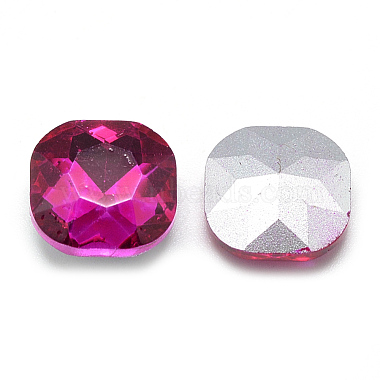 Pointed Back Glass Rhinestone Cabochons(RGLA-T032-12x12mm-10)-2