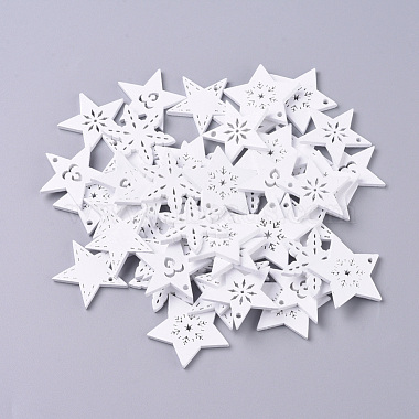 White Star Wood Pendants