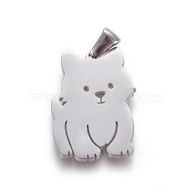 Stainless Steel Color Dog Stainless Steel Pendants