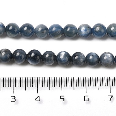 Natural Kyanite/Cyanite/Disthene Round Beads Strands(G-O017-6mm-04C)-4