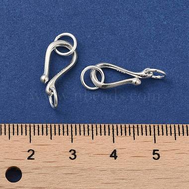 925 Sterling Silver S Shape Clasps(STER-A009-17)-3