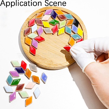 Pearlized Plated Opaque Glass Cabochons(PORC-S482-02)-2