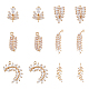 DICOSMETIC 12Pcs 6 Styles Brass Micro Pave Cubic Zirconia Pendants(KK-DC0002-85)-1