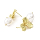Blume Messing Ohrstecker(EJEW-L270-011G)-2