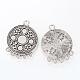 Tibetan Style Alloy Chandelier Component Link Cabochons Settings(TIBE-S302-18AS-LF)-1