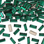 Preciosa&reg MAXIMA Crystal Fancy Stones, Czech Crystal, 435 26 212 Baguette, Dura Foiling, 50730 Emerald, 7x3mm(X-PRC-FB7-50730)