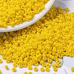 MIYUKI Round Rocailles Beads, Japanese Seed Beads, 8/0, (RR404D) Opaque Dark Yellow, 8/0, 3mm, Hole: 1mm, about 19000~20500pcs/pound(SEED-G008-RR0404D)