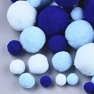 DIY Doll Craft Polyester High-elastic Pom Pom Ball, Round, Mixed Color, 7~29mm(AJEW-R093-01-C02)