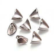 CCB Plastic Beads, Triangle, Platinum, 12.5x17x10mm, Hole: 1.6mm(CCB-P008-27P)