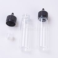 PET Squeeze Smoke Oil Bottle, Dropper Empty Bottle, Clear, 3x13.5cm, Capacity: 60ml(2.02 fl. oz)(TOOL-WH0079-13B)