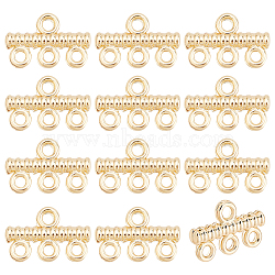 12Pcs Brass Chandelier Components Links, Connector, Column, 9x14.5x2.5mm, Hole: 1.5mm(KK-BC0013-38C)