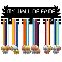Word My Wall Of Fame Acrylic Medal Holder, Medals Display Hanger Rack, with Standoff Pins, Medal Holder Frame, Word, 94x290x10mm, Hole: 8mm(AJEW-WH0296-036)