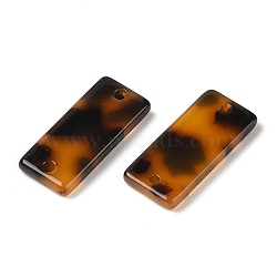 Cellulose Acetate(Resin) Links Connectors, Rectangle, Coconut Brown, 22x10x2.5mm(KY-R025-03B)