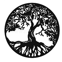 Metal Wall Art, Iron Tree of Life Wall Decor, for Bedroom Living Room Decoration, Black, 280mm(TREE-PW0001-91E)