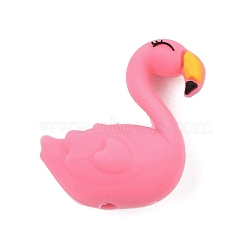 Silicone Beads, DIY Necklaces and Bracelets Making, swan, Pink, 29.5x25x16mm, Hole: 3mm(SIL-M007-03A)