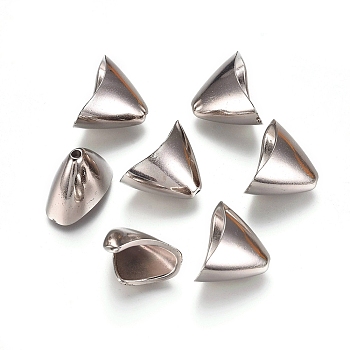 CCB Plastic Beads, Triangle, Platinum, 12.5x17x10mm, Hole: 1.6mm