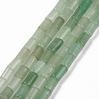 Natural Green Aventurine Beads Strands, Column, 7~7.5x5mm, Hole: 1mm, about 46pcs/strand, 14.76 inch(37.5cm)