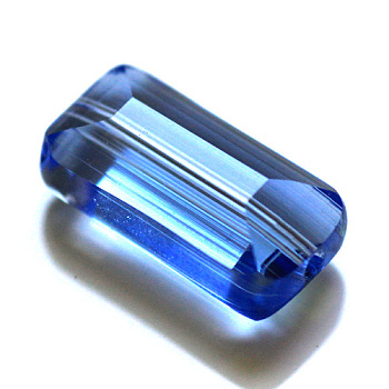 Imitation Austrian Crystal Beads, Grade AAA, Faceted, Rectangle, Light Sky Blue, 10x15.5x7mm, Hole: 0.9~1mm