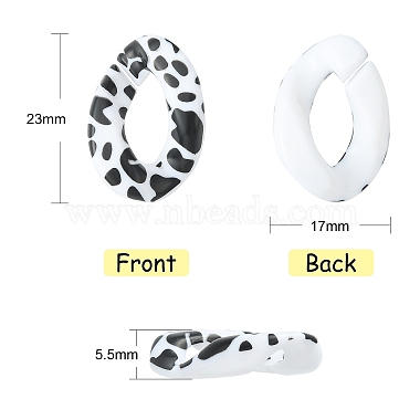 100Pcs Acrylic Linking Rings(SACR-CJ0001-38)-2