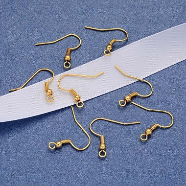 Golden Iron Earring Hooks(X-E135-NFG)-4