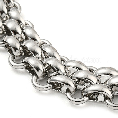 304 Stainless Steel Chain Necklaces(NJEW-P298-01B-P)-2