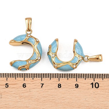 304 Edelstahl Strass Anh&auml;nger(STAS-P438-01G-01)-3