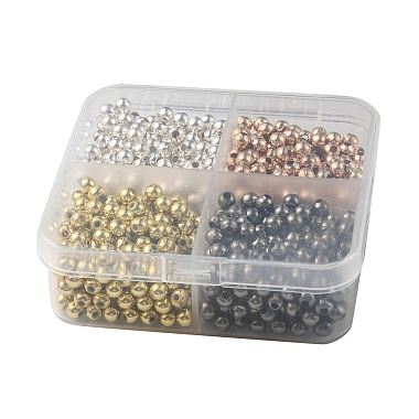 1000Pcs 4 Style Iron & ABS Plastic Spacer Beads(DIY-YW0006-95)-5