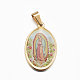304 Stainless Steel Lady of Guadalupe Pendants(X-STAS-H356-32G)-1