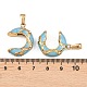 304 Edelstahl Strass Anh&auml;nger(STAS-P438-01G-01)-3