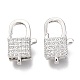 Brass Micro Pave Cubic Zirconia Lobster Claw Clasps(ZIRC-O038-25P)-1