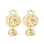 Alloy Charms, Tellurion, Golden, 14x8x6mm, Hole: 1.6mm(FIND-C076-02G)