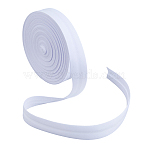 1Set Polycotton Fold Over Ribbons, Flat, White, 3/4 inch(20mm)(OCOR-NB0001-98B)