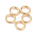 Rack Plating Brass Jump Rings, Open Jump Rings, Cadmium Free & Lead Free, Long-Lasting Plated, Real 24K Gold Plated, 3.5x0.6mm, Inner Diameter: 2.2mm(X-KK-O139-18B-G)