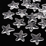 Transparent Acrylic Beads, Star, Clear, 28.5x29.5x7.5mm, Hole: 1.8mm, about 189pcs/500g(TACR-S154-58B-205)