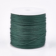 Nylon Thread, Nylon Jewelry Cord for Custom Woven Jewelry Making, Dark Green, 0.8mm, about 49.21 yards(45m)/roll(NWIR-K022-0.8mm-08)