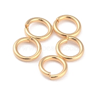 Rack Plating Brass Jump Rings, Open Jump Rings, Long-Lasting Plated, Real 24K Gold Plated, 3.5x0.6mm, Inner Diameter: 2.2mm(X-KK-O139-18B-G)