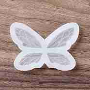 DIY Butterfly Wing Decoration Accessories Silicone Molds, Resin Casting Molds, for UV Resin, Epoxy Resin Craft Making, White, 55x80x7mm, Inner Diameter: 13~20x22~24mm(DIY-G059-B05)