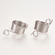 Stainless Steel Knitting Thimble Finger Ring, Stainless Steel Color, Size 6~7, 16~17mm, 11~12mm, Hole: 6mm, 2pcs/set(X-TOOL-WH0074-C01)